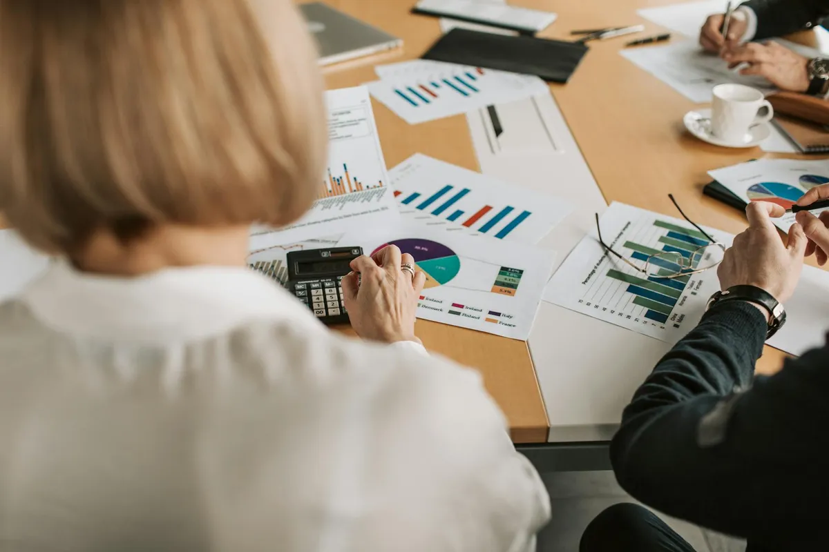 Project planning documents on a desk